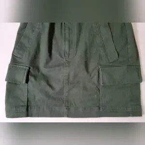 NWT Loft Green Twill Belted Cargo Mini Skirt Size 6 | Poshmark