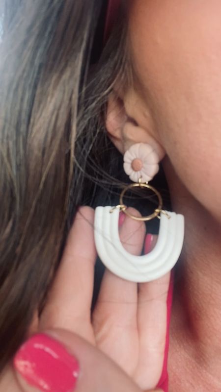 Beautiful, polymer clay earrings! Handmade. These are so lightweight and pretty - comfortable to wear and well made. Dress up a back to school teacher outfit! Great accessory for any work outfit. 

#LTKFind #LTKbeauty #LTKstyletip