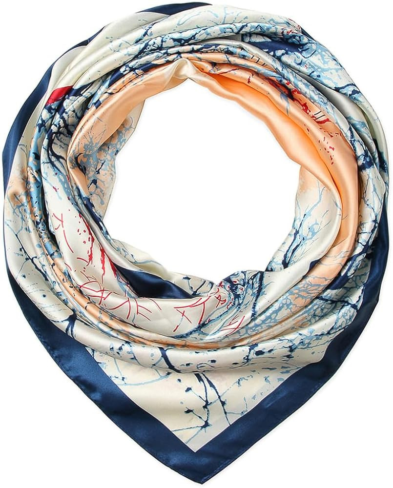 corciova 35 x 35 Large Square Hair Scarf for Women Silk Like Curly Headband Tie Sleeping at Night... | Amazon (US)