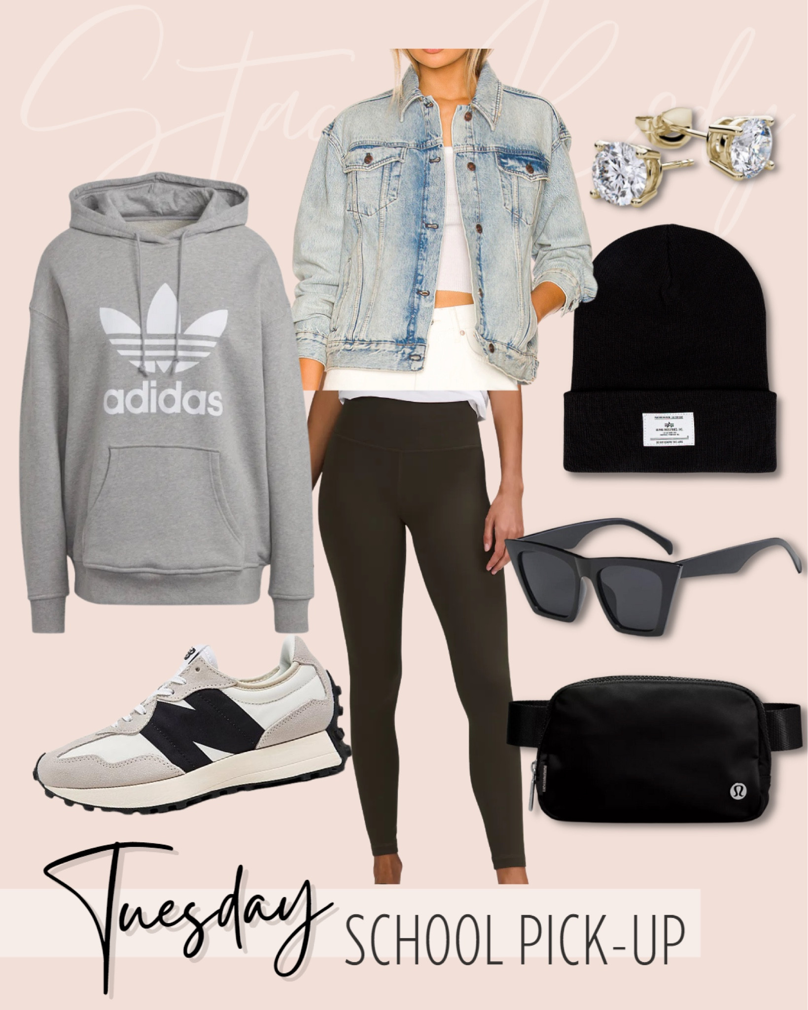 School pick-up outfit 
Mom style 
Leggings 
New Balance sneakers 

#LTKunder50 #LTKstyletip #LTKunder100