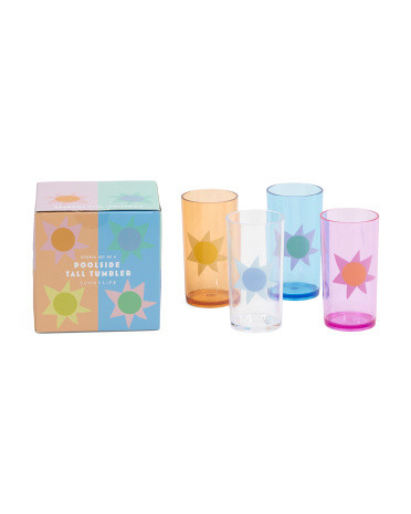 4pk Utopia Pool Tall Tumblers | TJ Maxx