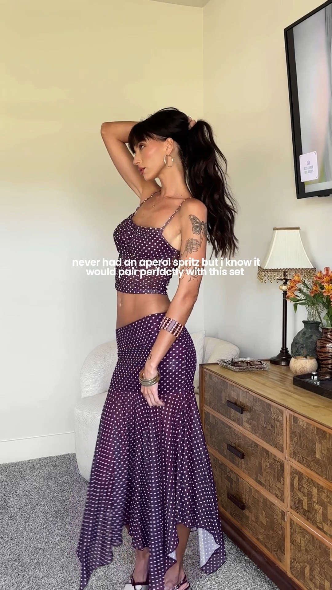 wearing polka dots until further notice 

summer outfit, matching set, skirt set, maxi skirt, date night, euro summer

#LTKStyleTip #LTKFindsUnder100