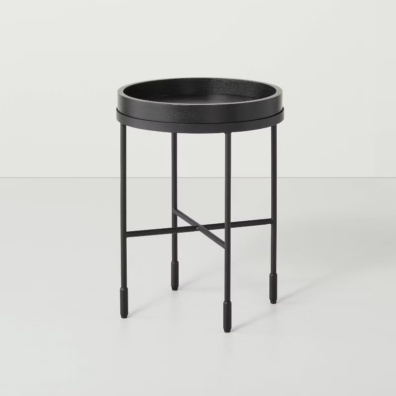 Wood & Metal Accent Table Black - Hearth & Hand™ with Magnolia | Target