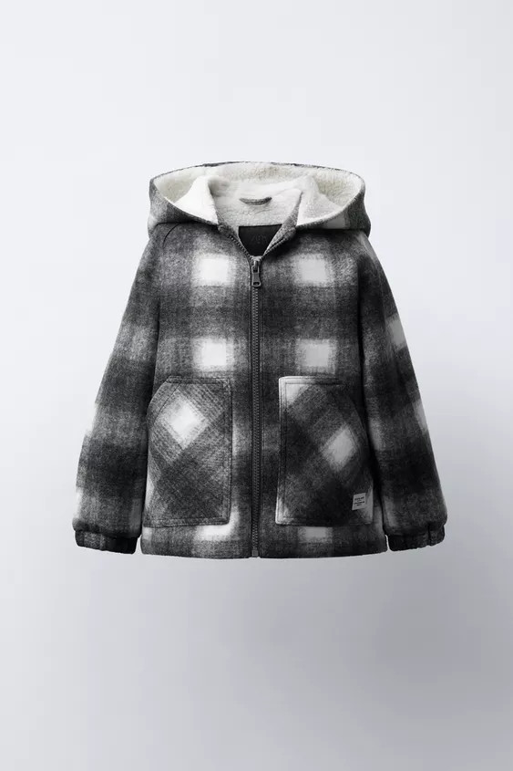 PLAID FLEECE COAT | Zara US