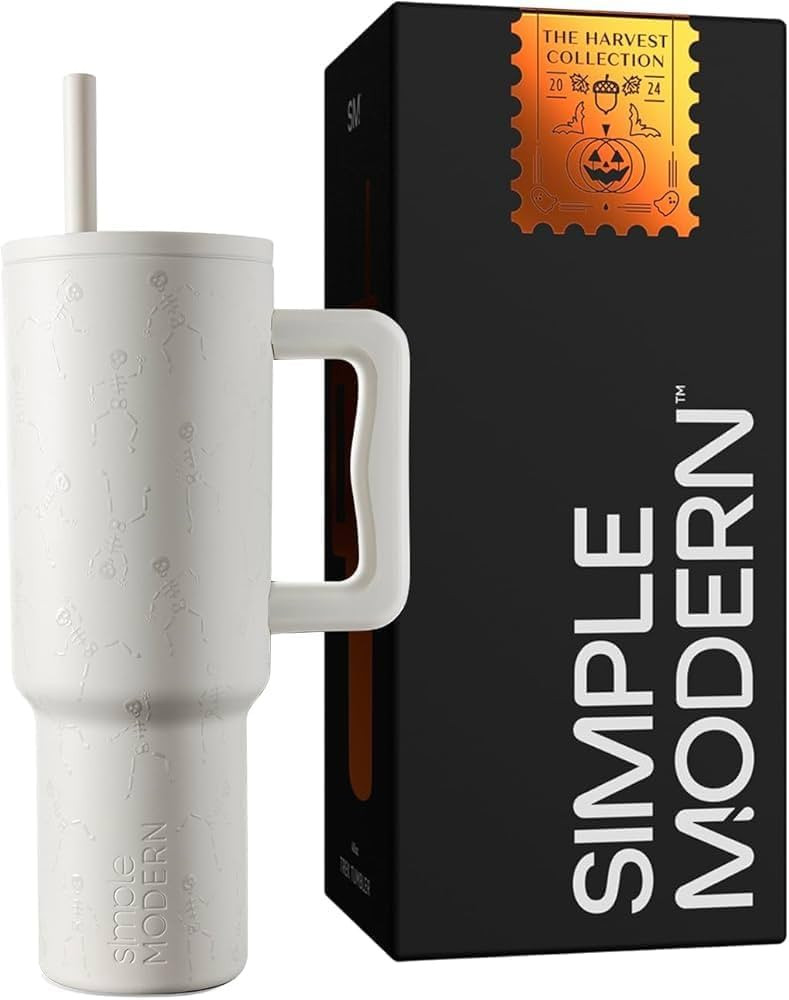 Simple Modern 40 oz Tumbler with Handle and Straw Lid | Halloween Insulated Reusable Stainless St... | Amazon (US)