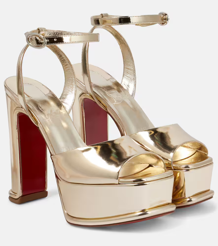 Christian Louboutin Amali Alta leather platform sandals | Mytheresa (US/CA)