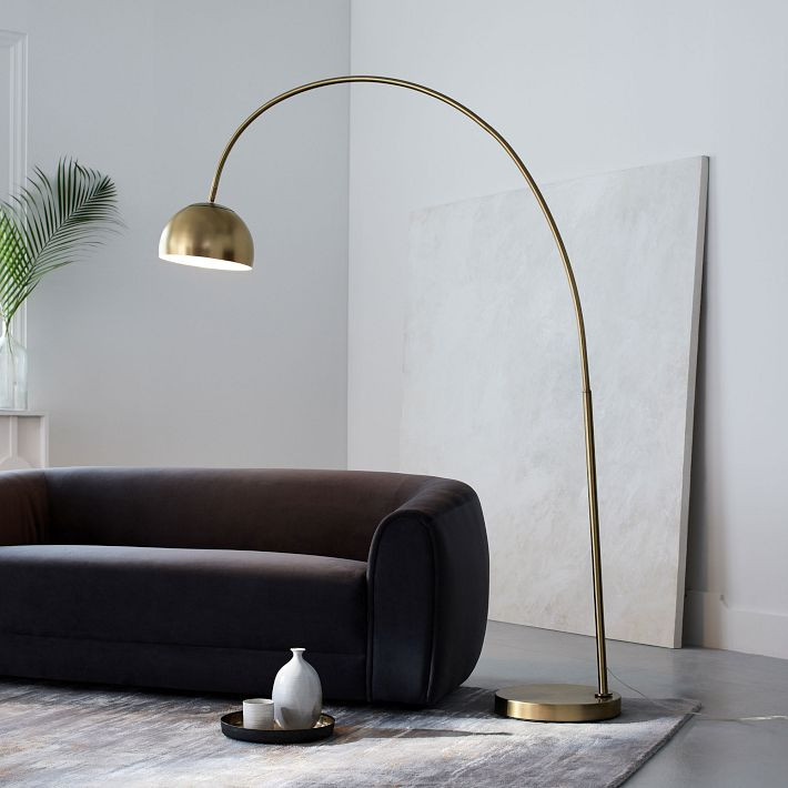 Overarching Metal Shade Floor Lamp (80") | West Elm (US)