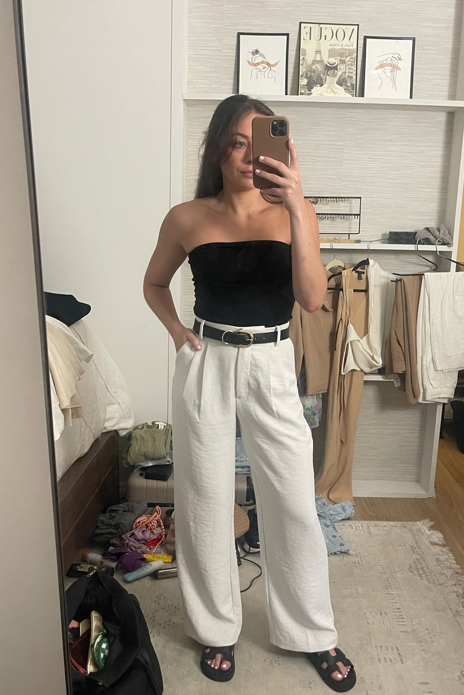 Tailored trousers pants // black tube top from target! 

#LTKFind #LTKstyletip #LTKunder100