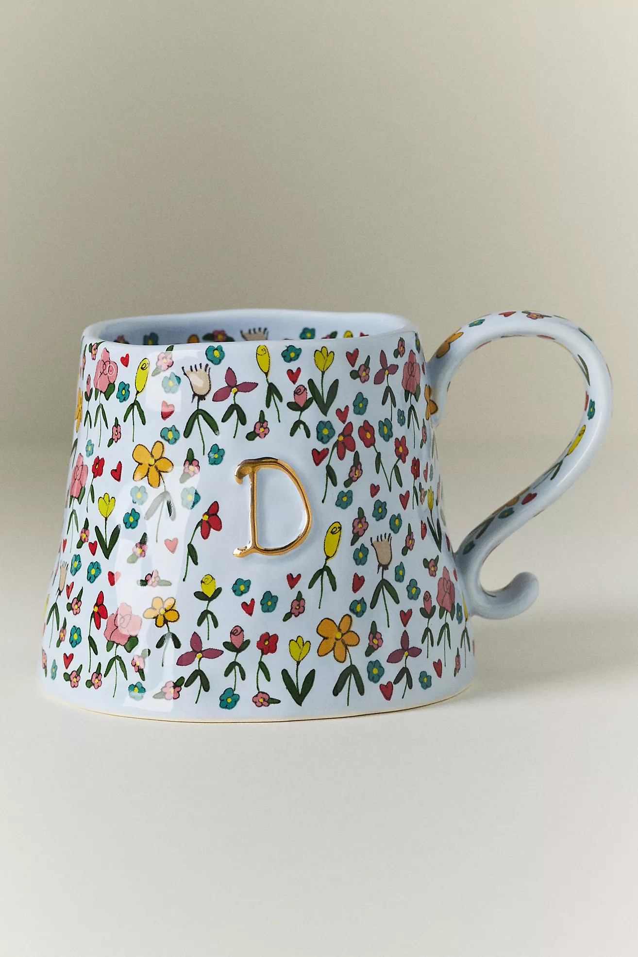 The Mud Fairy Stoneware Monogram Mug | Anthropologie (US)