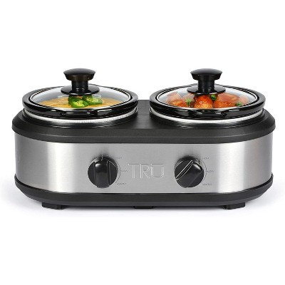 TRU Dual Crock Buffet Slow Cooker, 2 Inserts, Each 1.25-qt | Target