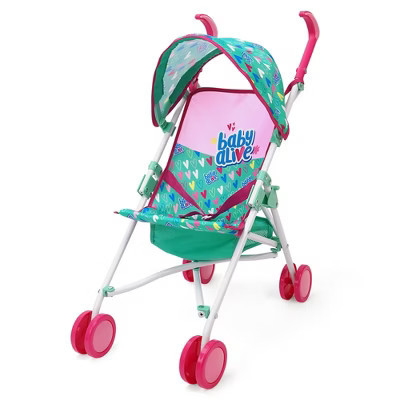 Baby Alive: Doll Stroller - Green, Pink, Hearts | Target