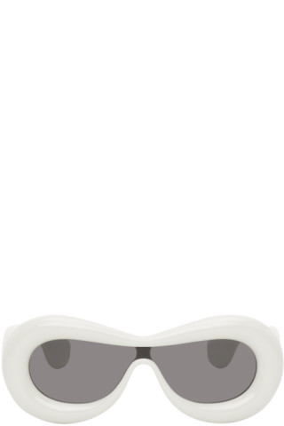 White Inflated Mask Sunglasses | SSENSE