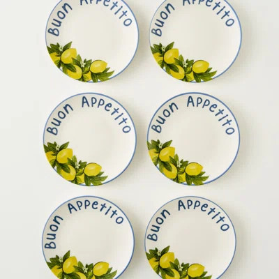 Lemoncello Porcelain Dessert Plate (Set Of 6) | Wayfair North America