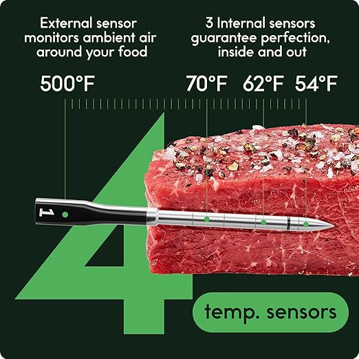 Chef iQ Smart Wireless Meat Thermometer with Ultra-Thin Probe, Unlimited Range Bluetooth Meat The... | Amazon (US)