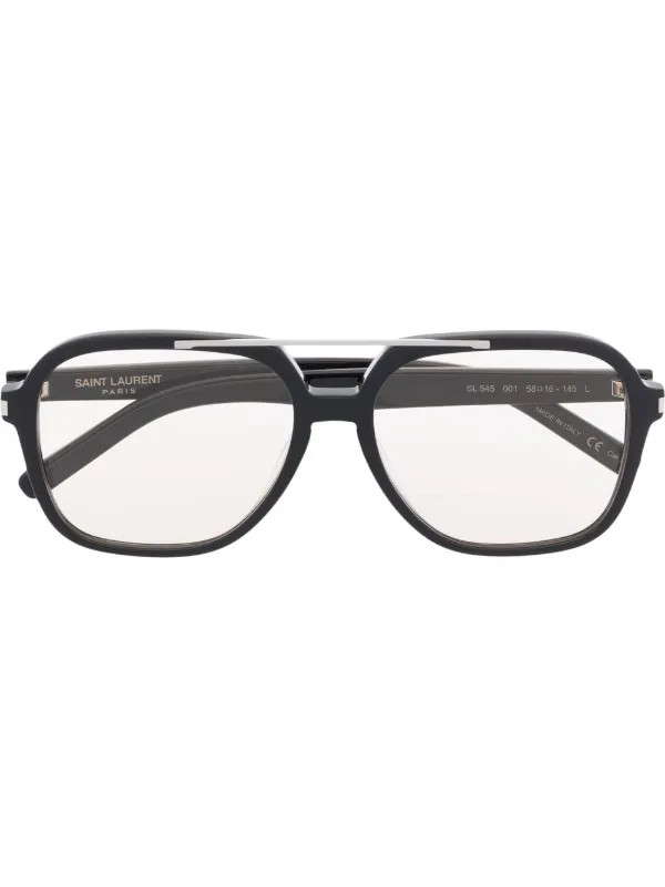 Saint Laurent Eyewear pilot-frame Sunglasses | Black | FARFETCH | Farfetch Global