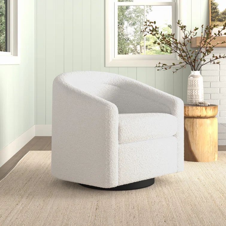 Kiersten Upholstered Swivel Barrel Chair | Wayfair North America