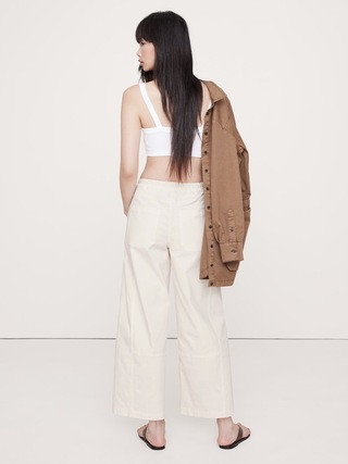 Mid-Rise Relaxed Painter Pull-On Pant | Banana Republic (US)