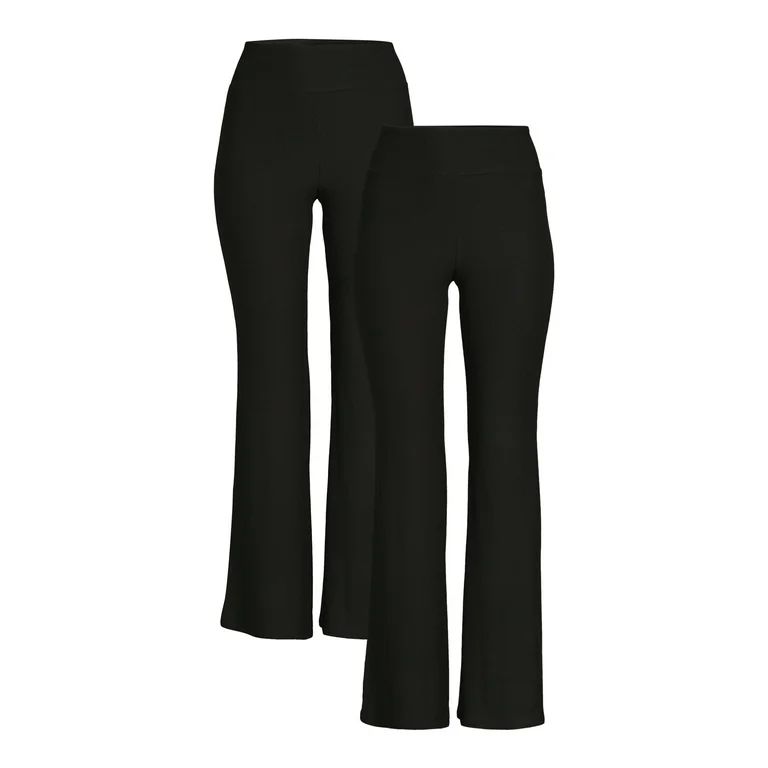 No Boundaries Juniors Flare Pants, 2-Pack, Sizes S-3XL | Walmart (US)