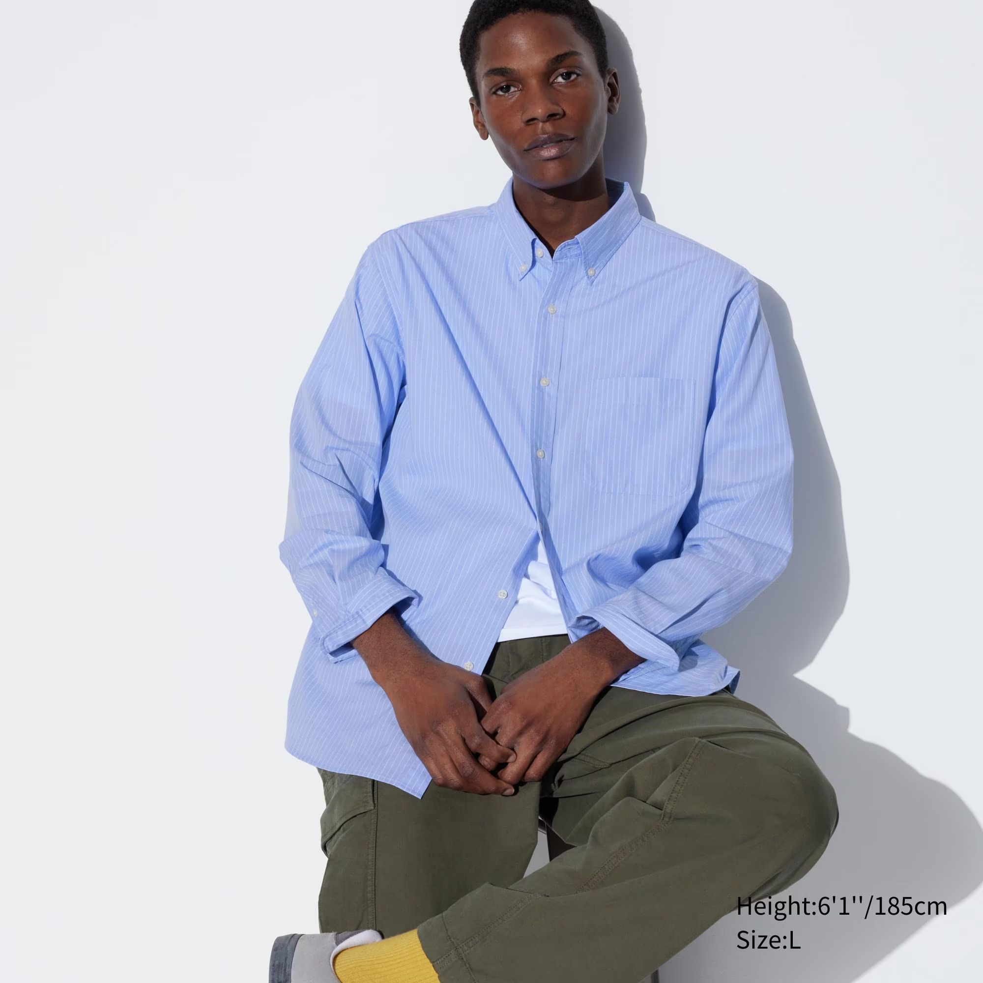 Extra Fine Cotton Broadcloth Striped Shirt | UNIQLO (US)