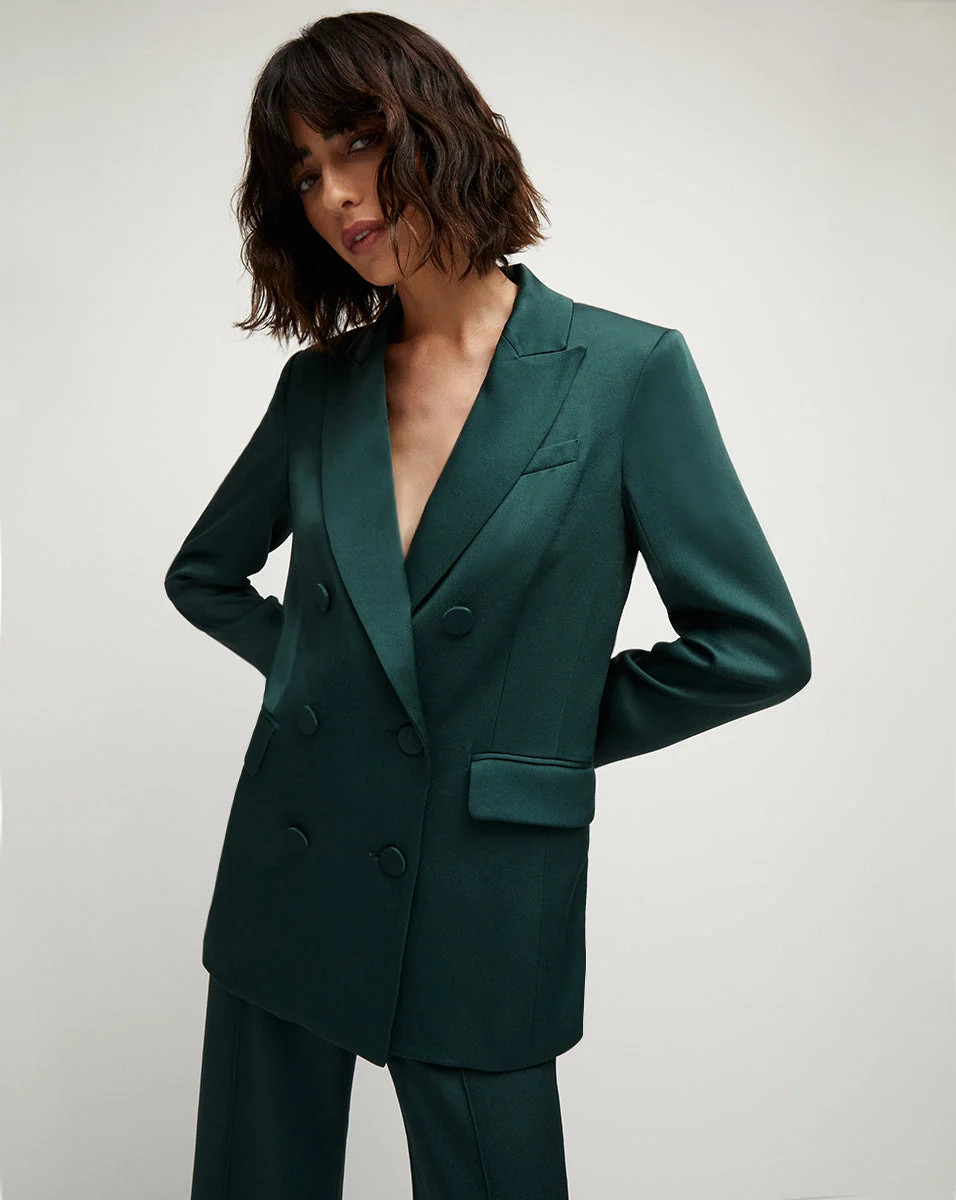 Roche Satin Dickey Jacket | Veronica Beard