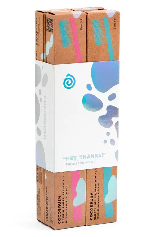 COCOFLOSS Cocobrush 4-Pack Rainbrow Toothbrush Set at Nordstrom | Nordstrom