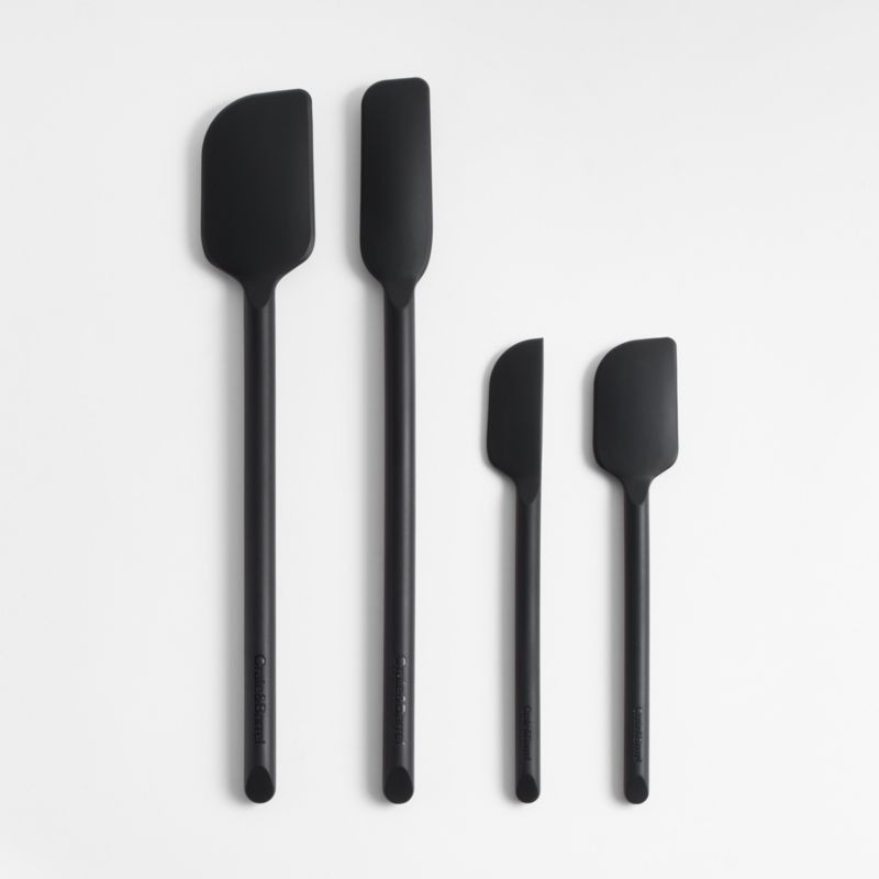 Crate & Barrel Black Silicone Utensils, Set of 4 | Crate & Barrel | Crate & Barrel