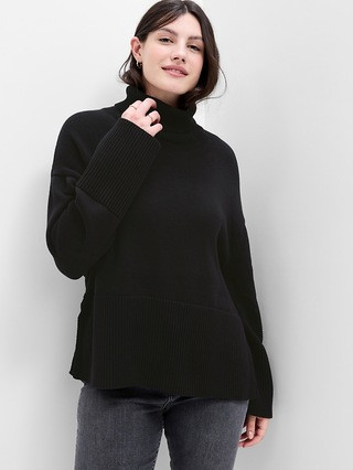 24/7 Split-Hem Turtleneck Sweater | Gap Factory