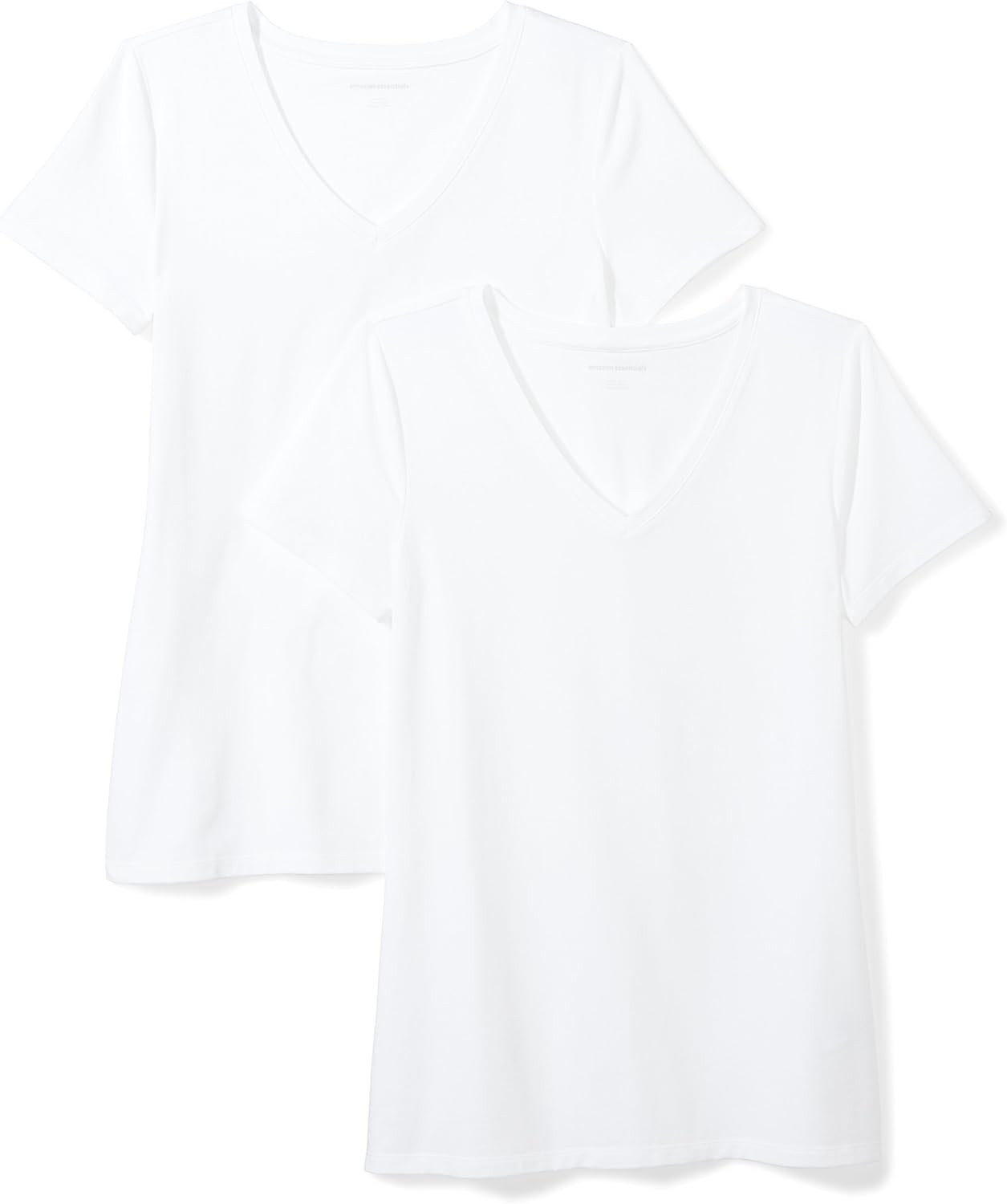 Amazon Essentials Women's 2-Pack Classic-Fit Short-Sleeve V-Neck T-Shirt | Amazon (US)