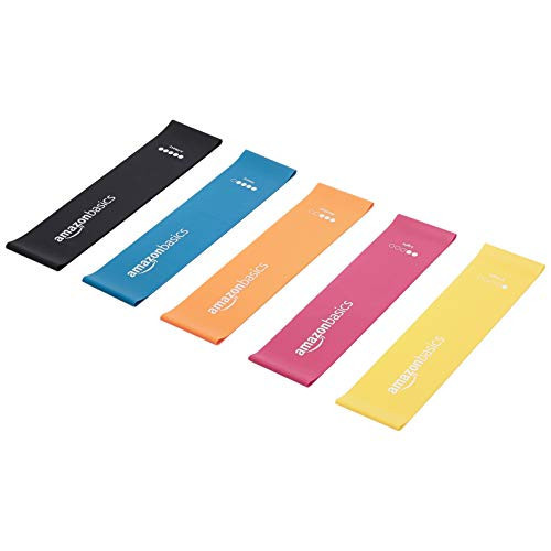 Amazon Basics Resistance Bands for Working Out, Exercise, Strength Training, Body Stretching, Set of 5, Multicolor | Amazon (US)