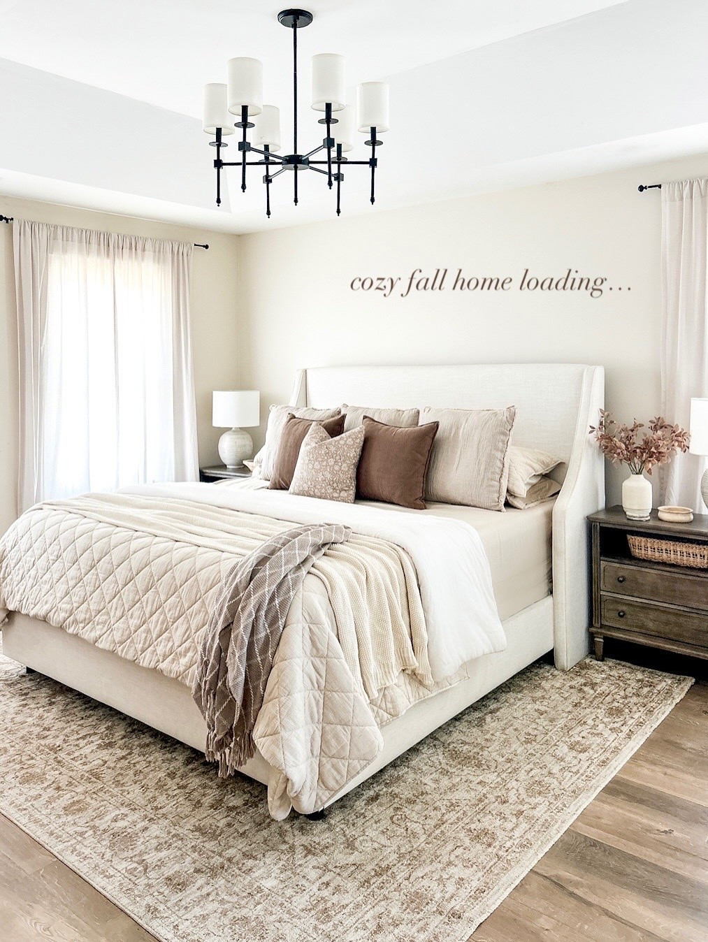 Cozy bedroom inspo, fall decor, fall bedroom, bedding, area rug, neutral rug, bed, upholstered bed, throw pillow, throw blanket, nightstand, table decor, home decor

#LTKHome #LTKSaleAlert #LTKSeasonal