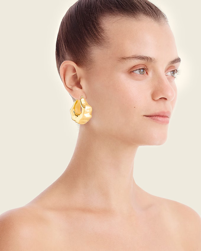 Lightweight sculpted hoop earrings | J. Crew US