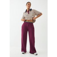 DSGN Studio Women's Woven Label Striped Rugby Shirt in Stripe | Size: XS | Boohoo.com (UK & IE)