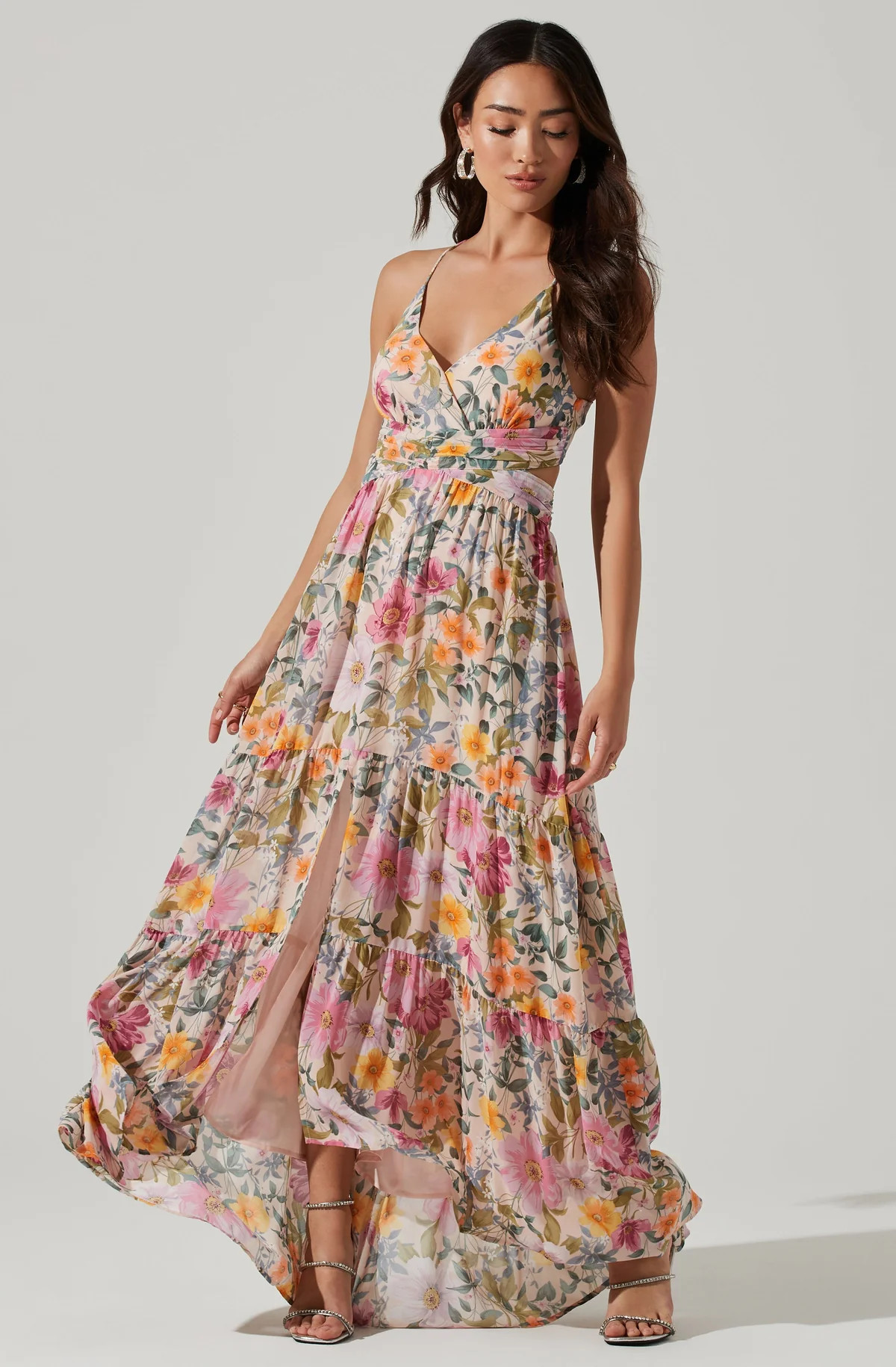 Frolic Floral Cutout Maxi Dress | ASTR The Label (US)