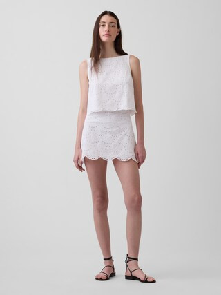 Eyelet Mini Skort | Gap (US)
