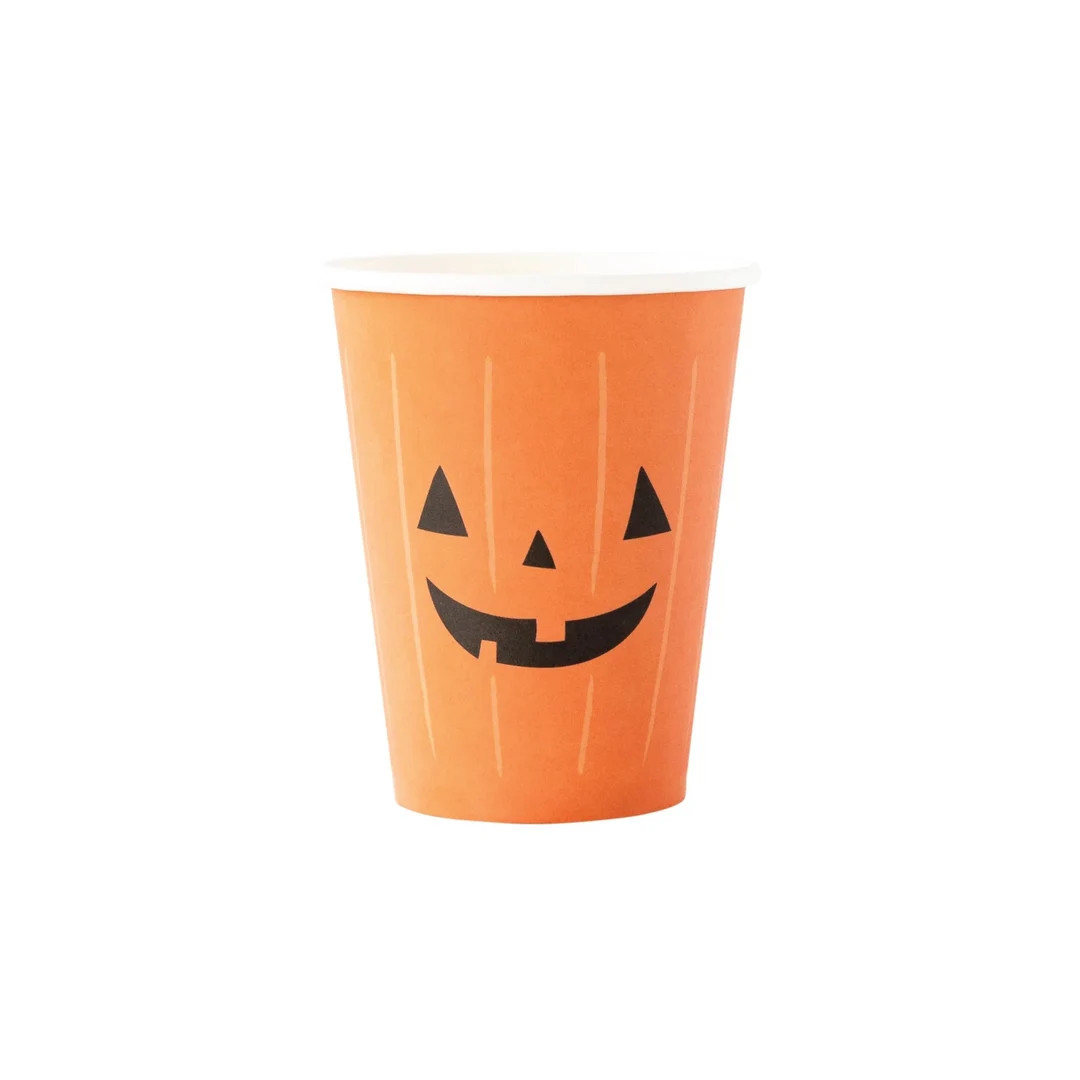 Jack O'lantern Paper Cups 8ct Spooky Cute Halloween Cups - Etsy | Etsy (US)