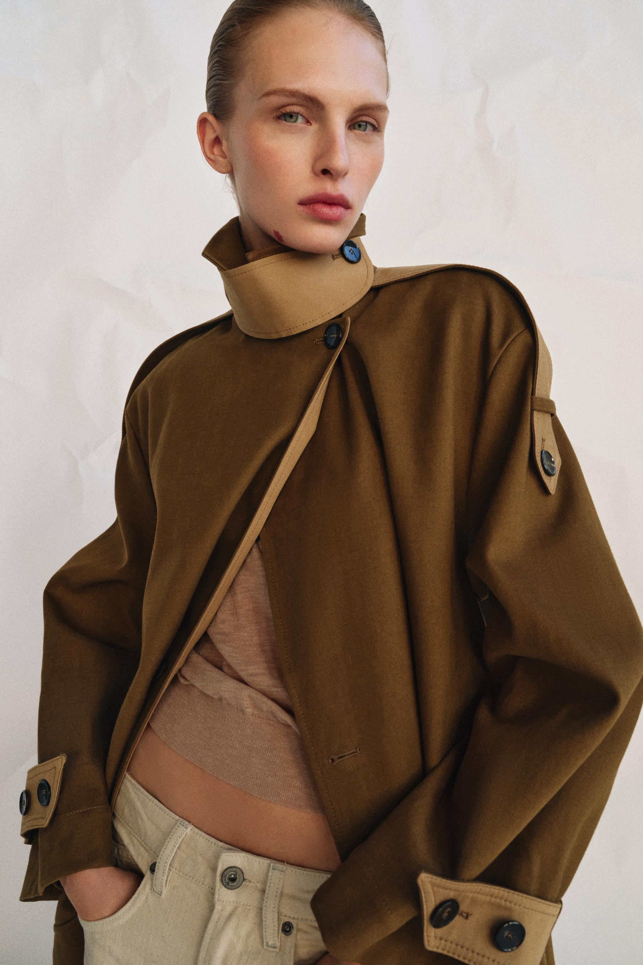 ZW COLLECTION COMBINED LONG TRENCH COAT | Zara US