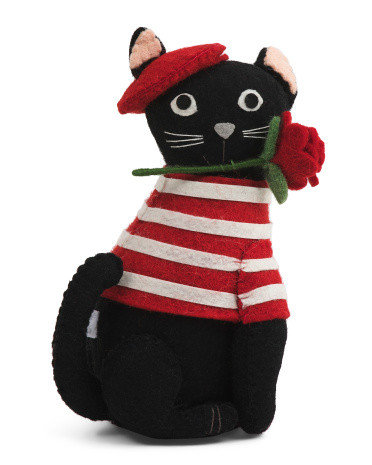 9in Valentine's French Cat Figurine | TJ Maxx