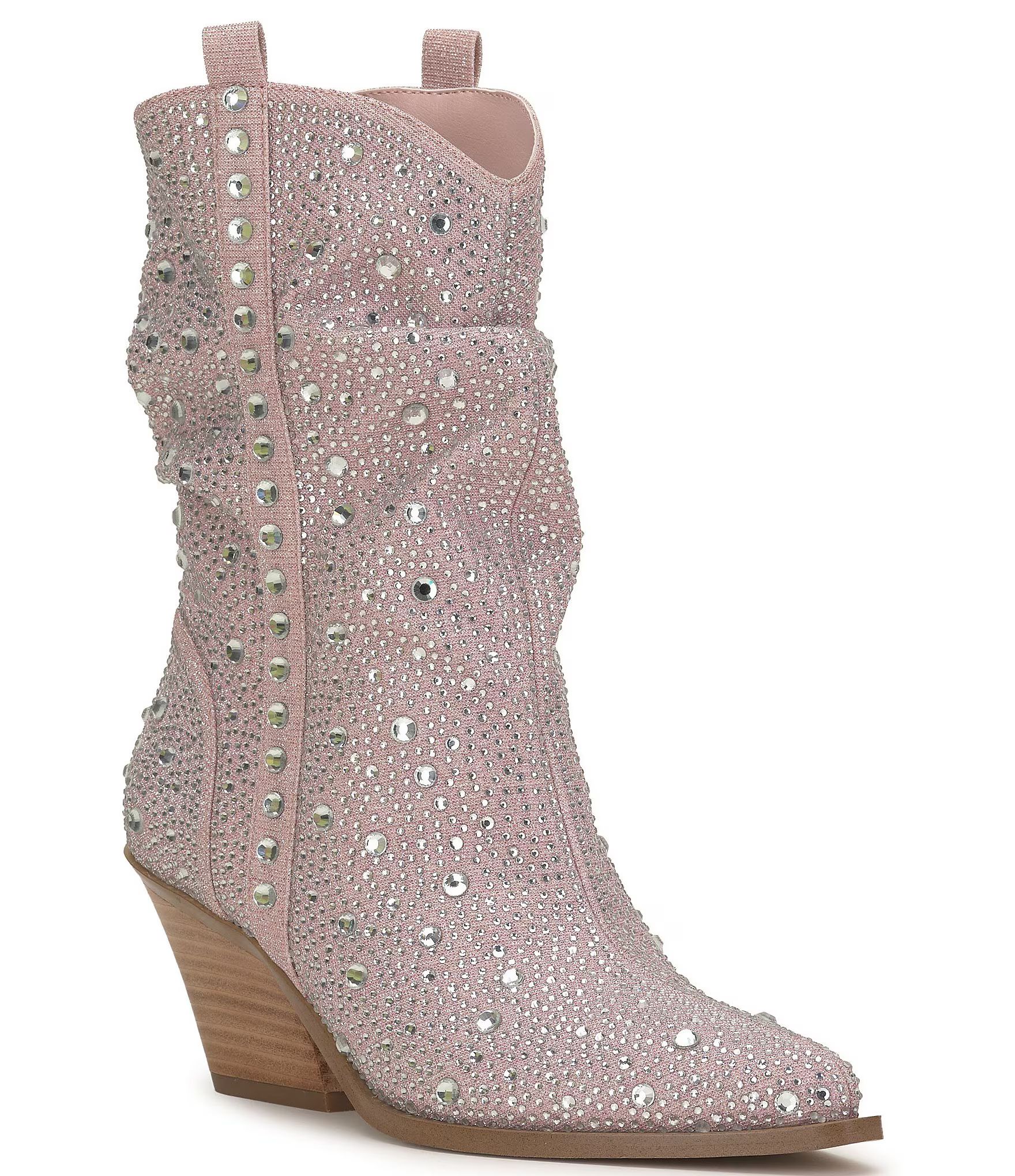 Zellya Rhinestone Embellishment Western Boots | Dillard's