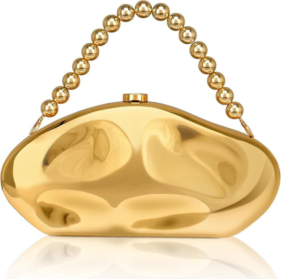 Larcenciel Clutch Bags for Women, Acrylic Irregular Shell Women's Clutches w/Chain, Evening Handb... | Amazon (UK)