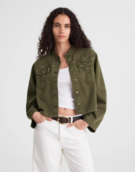 Garment-Dyed Cocoon-Sleeve Lady Jacket | Madewell | Madewell