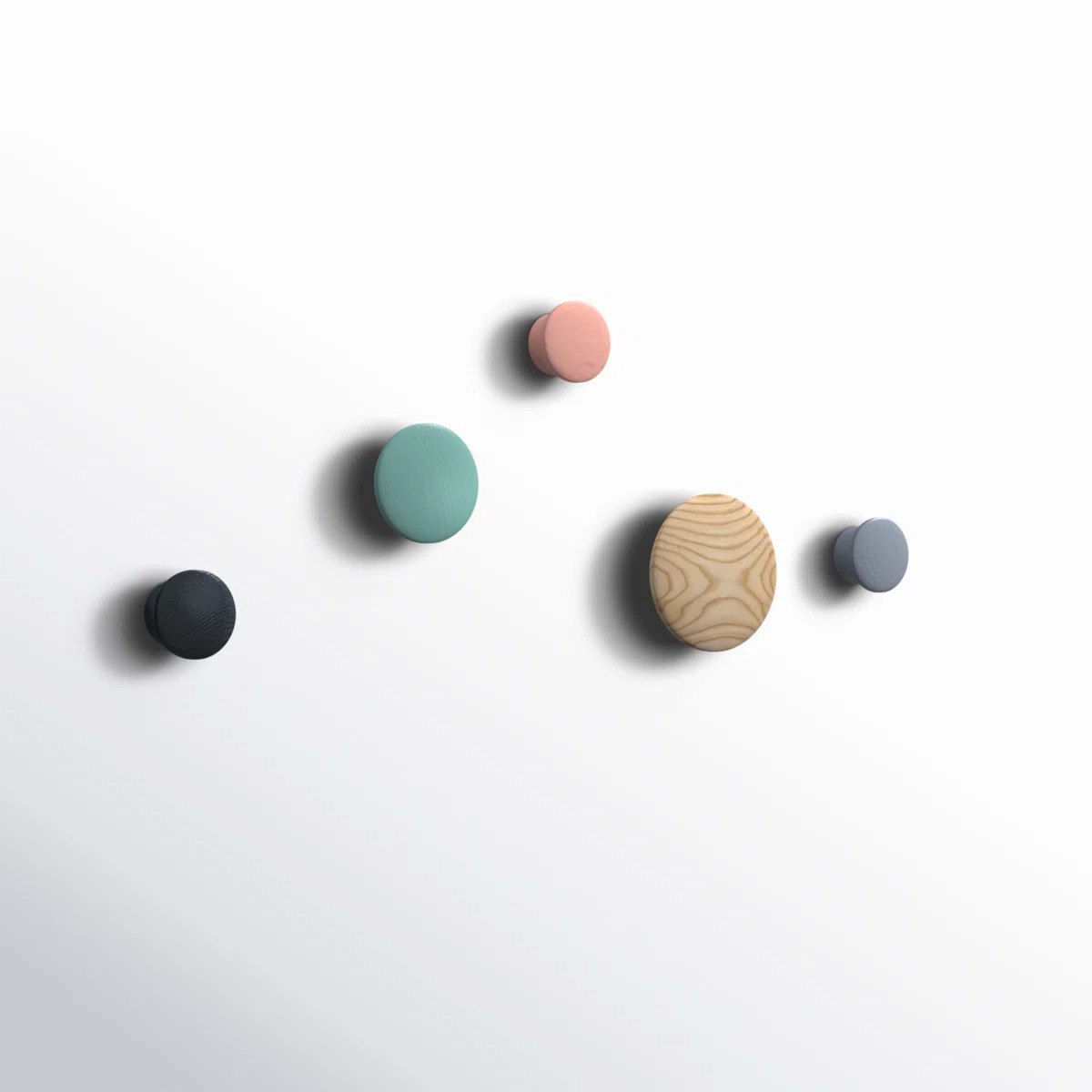 Albis Solid Wood Wall Hook (Set of 5) | AllModern