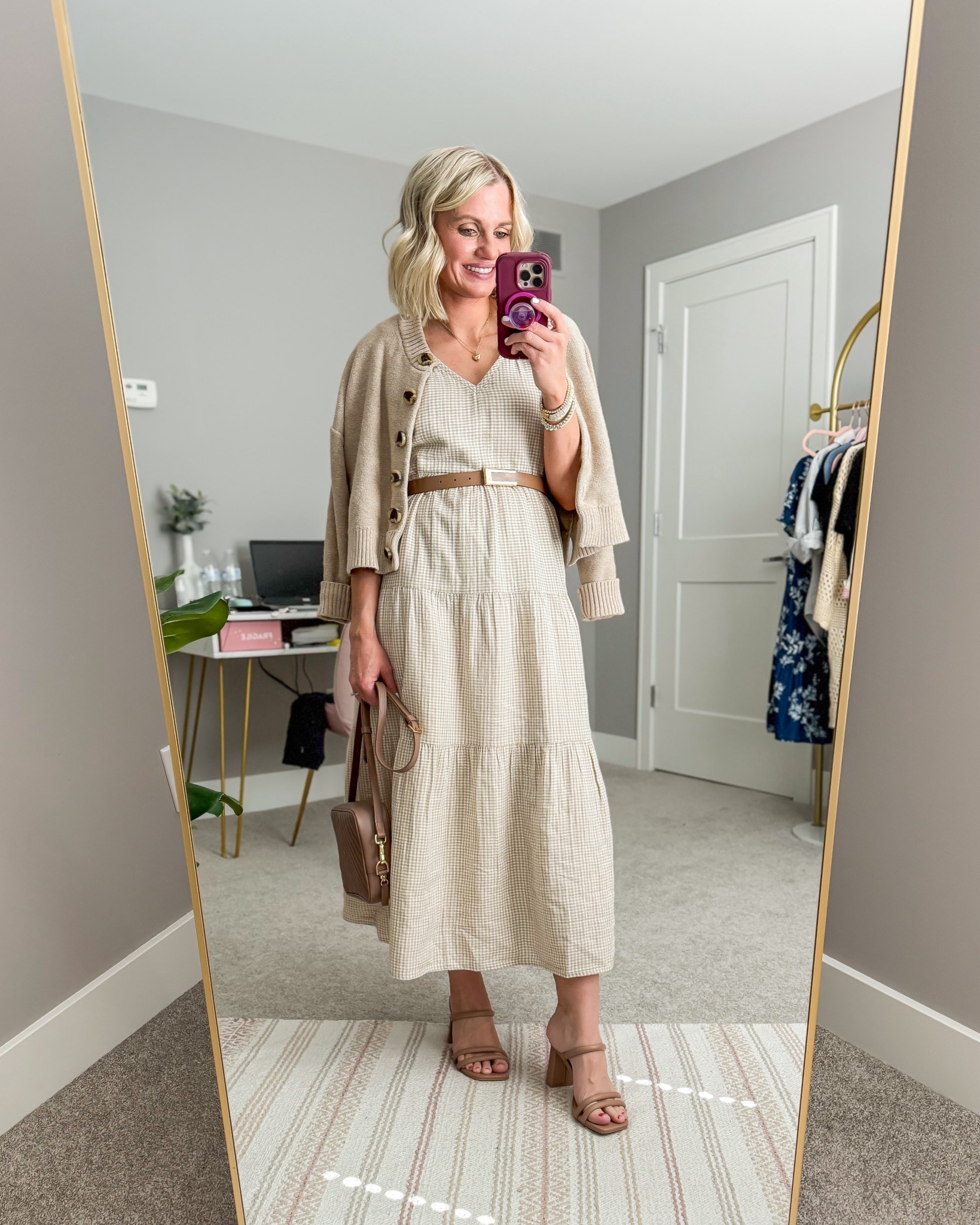 I love this khaki gingham dress from @Quince! It’s super soft and breathable for summer! I’m wearing an XSMALL  

#LTKSeasonal #LTKPetite #LTKOver40