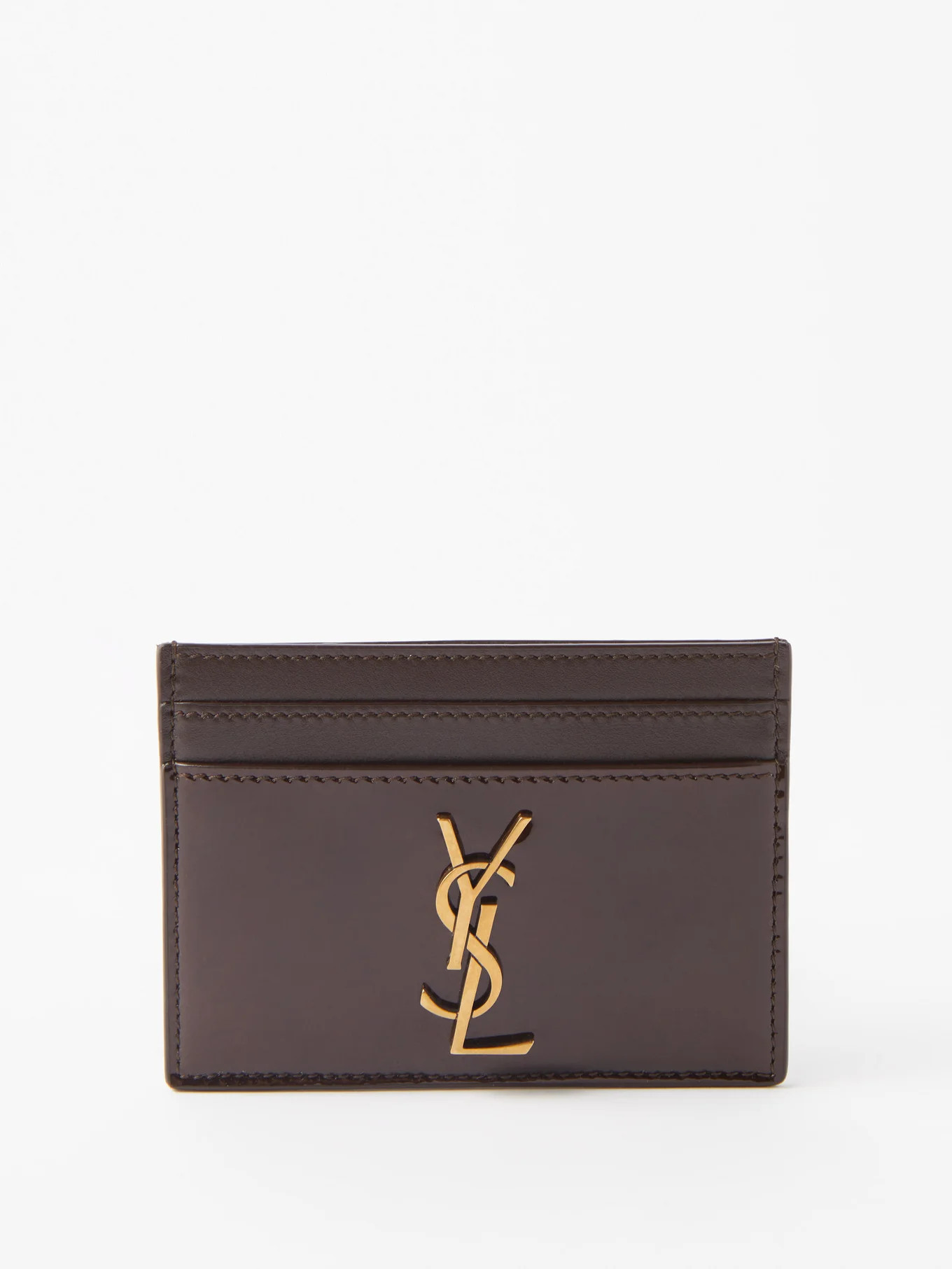 YSL-plaque patent-leather cardholder | Matches (US)