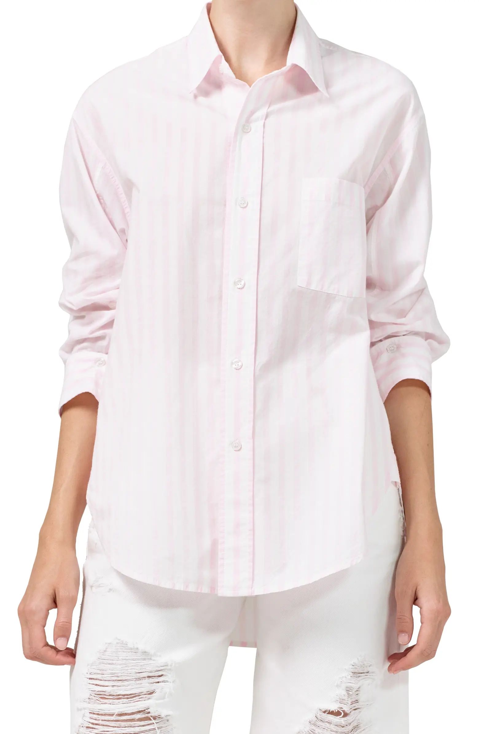 Kayla Oversize Cotton Button-Up Shirt | Nordstrom