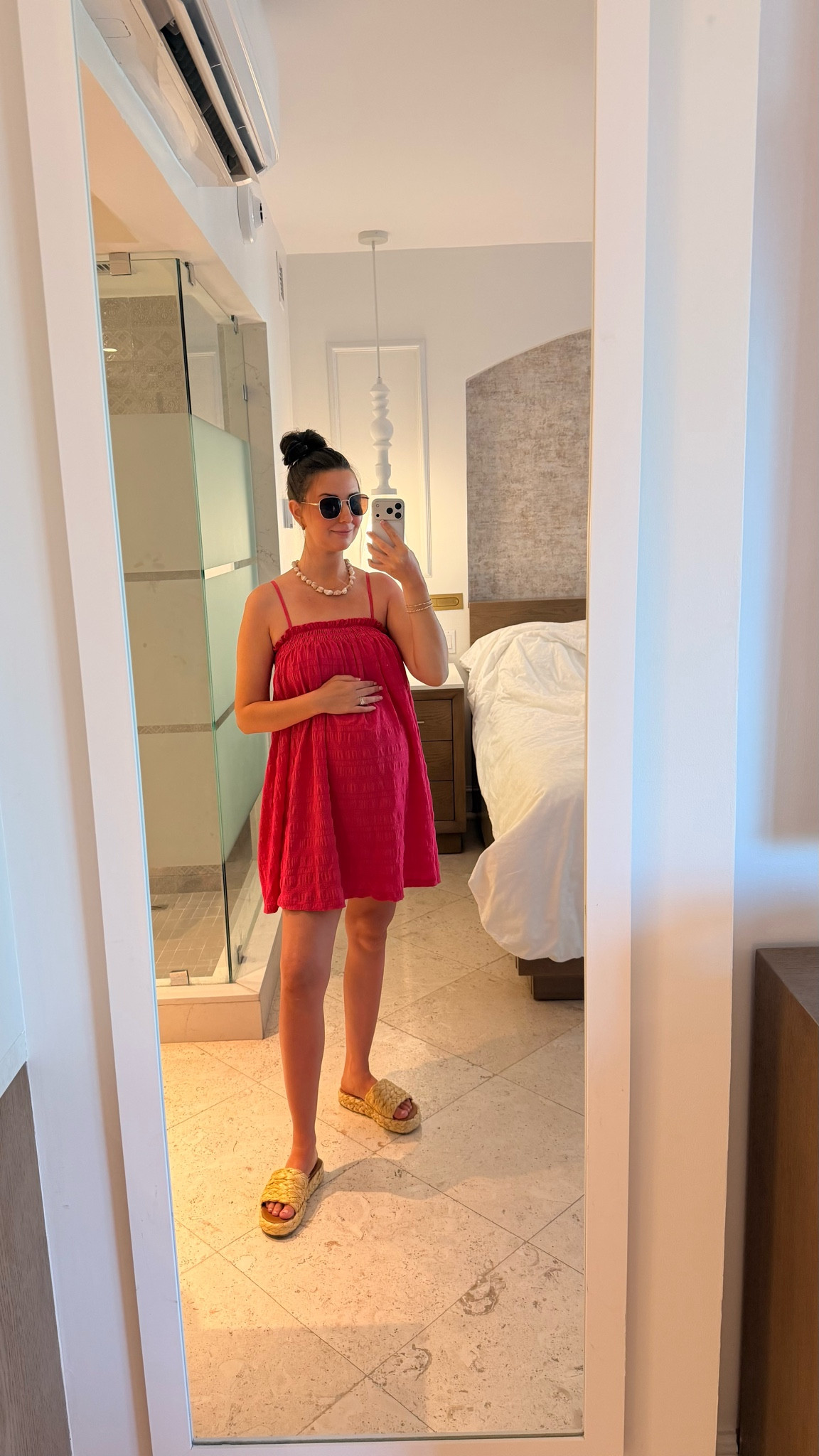 The perfect bump friendly dress for summer! 

#LTKgrwm #LTKBump #LTKootd