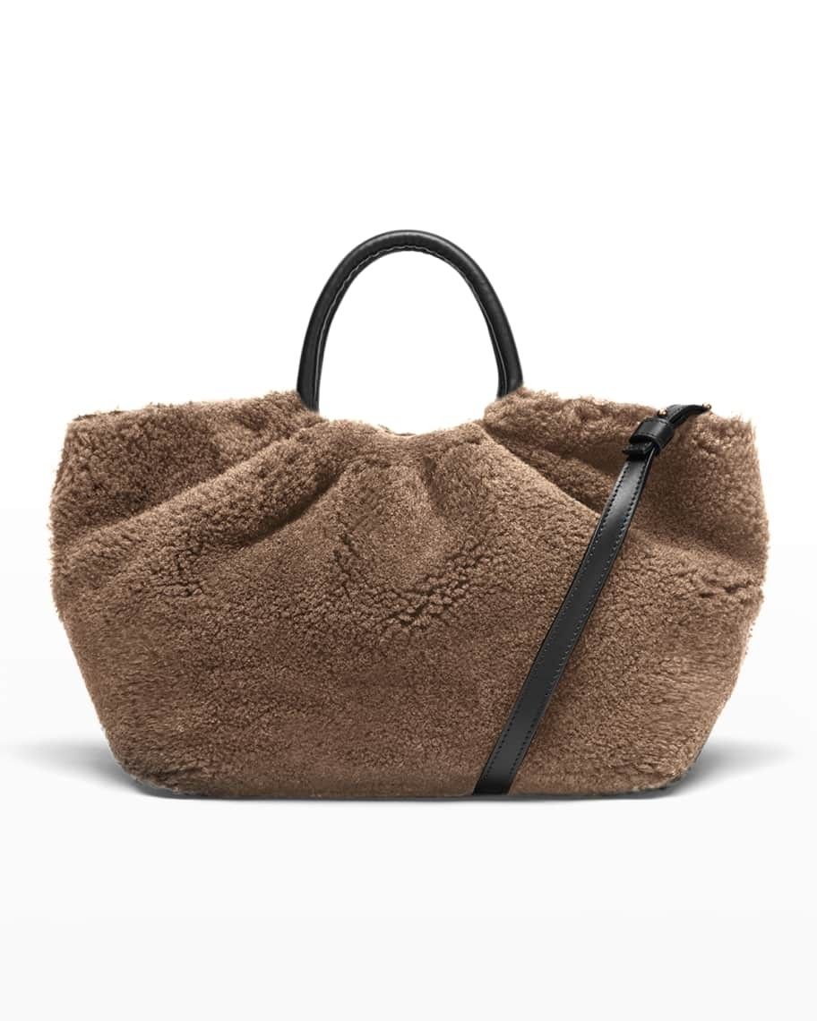 DeMellier Los Angeles Sheep Shearling Tote Bag | Neiman Marcus