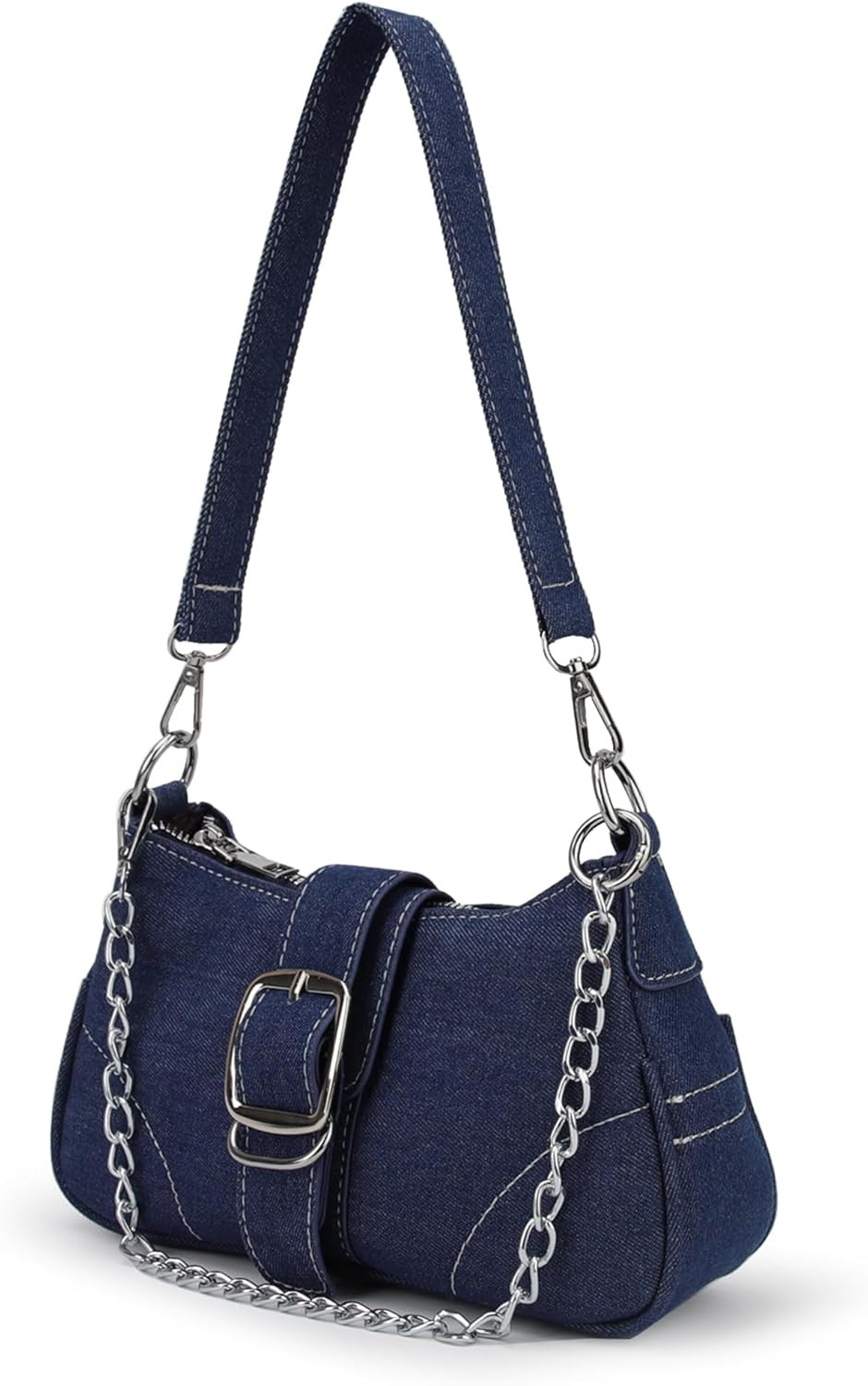 JBB Denim Bag for Women Mini Hobo Purse Leather Canvas Crossbody Small Tote Jean Shoulder Handbag... | Amazon (US)