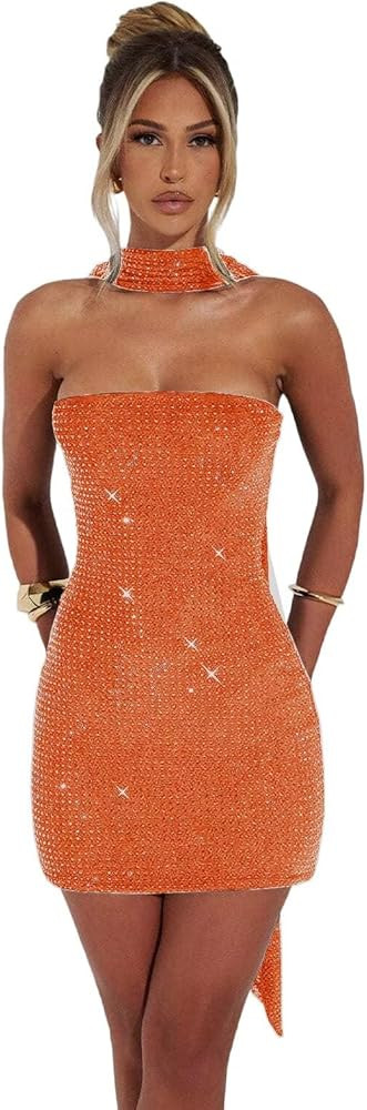 Sparkly Sequin Homecoming Dresses for Teens 2025 Short HOCO Dress Bodycon Cocktail Party Gown | Amazon (US)
