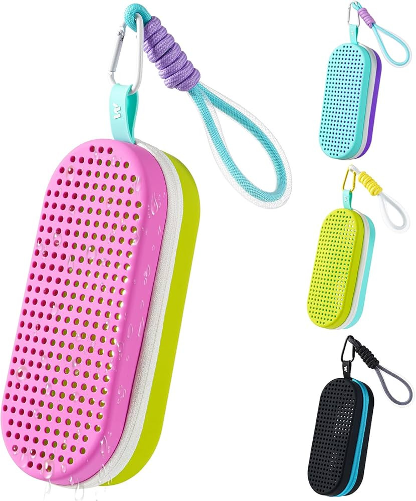 Swim Goggle Case For Swimming Goggles, Swimmer Gifts for Kids Teens Adults, Silicone Cases with D... | Amazon (US)