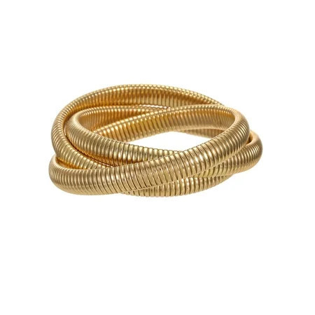 Time and Tru Women s Gold-Tone Twist Bangle Bracelet 1 Piece | Walmart (US)